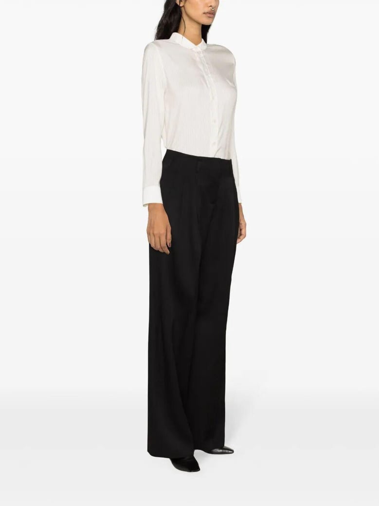 golden w`s pant wide leg light dry wool gabardine by Selfnex