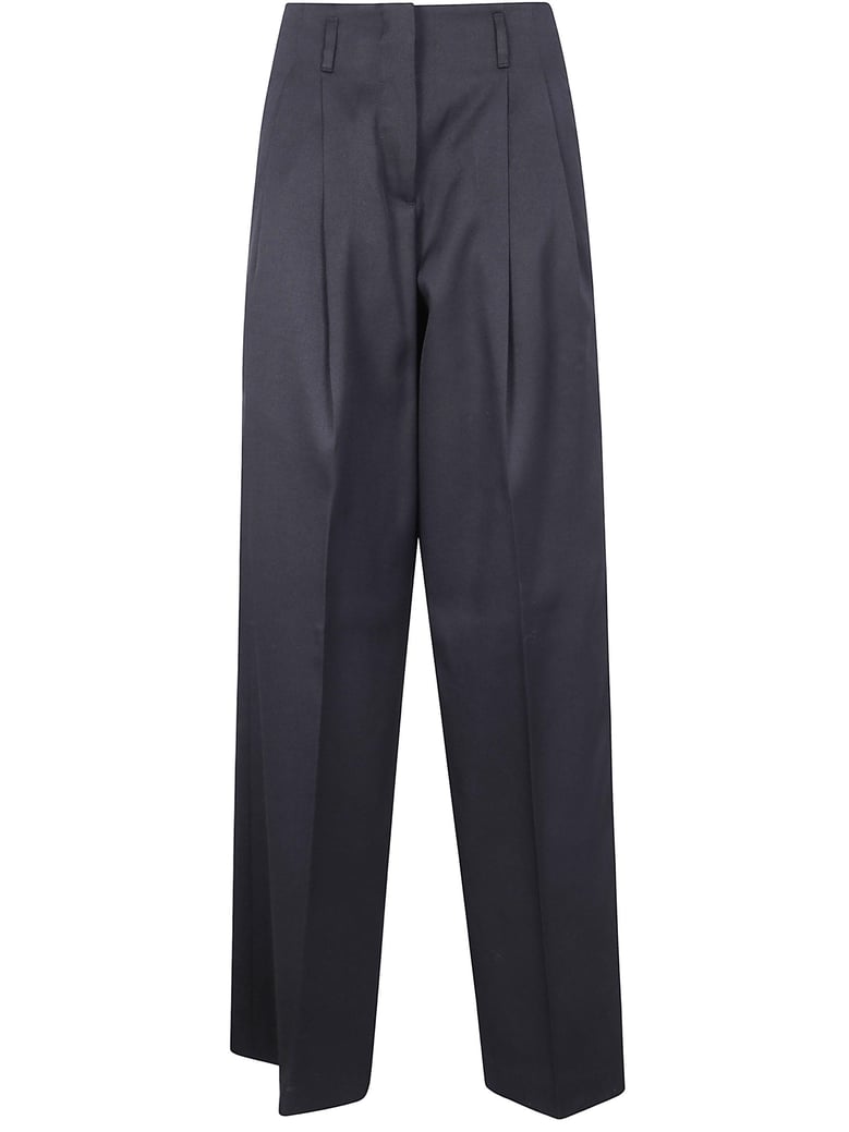 golden w`s pant wide leg light dry wool gabardine by Selfnex