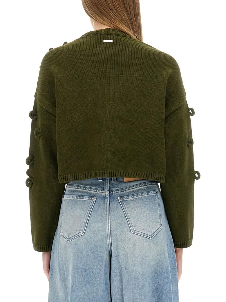 loop cropped jersey by Selfnex