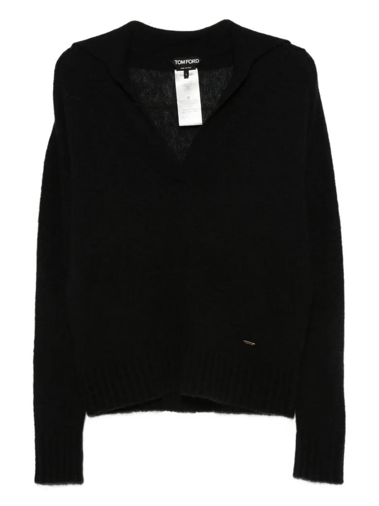 black cashmere silk sweaters by Selfnex