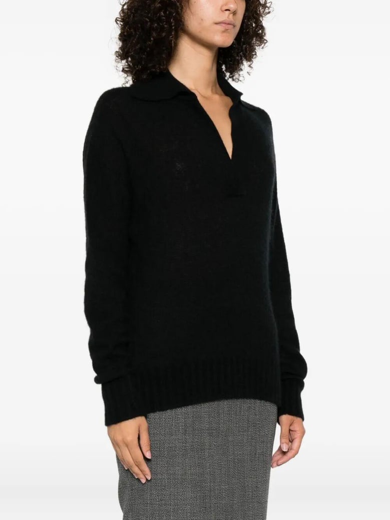 black cashmere silk sweaters by Selfnex