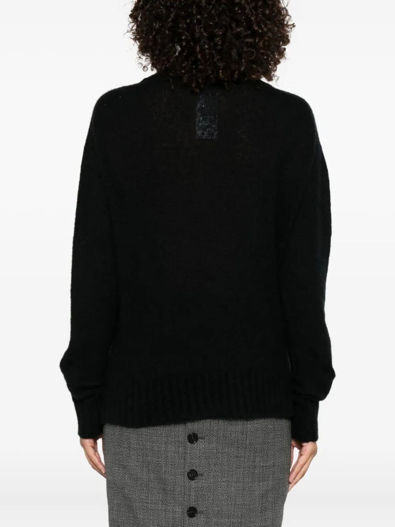 black cashmere silk sweaters by Selfnex