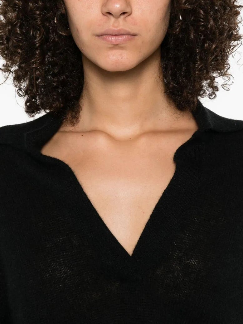 black cashmere silk sweaters by Selfnex