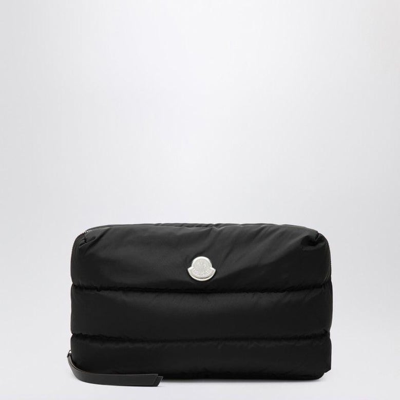 caradoc beauty case in quilted black nylon by Selfnex