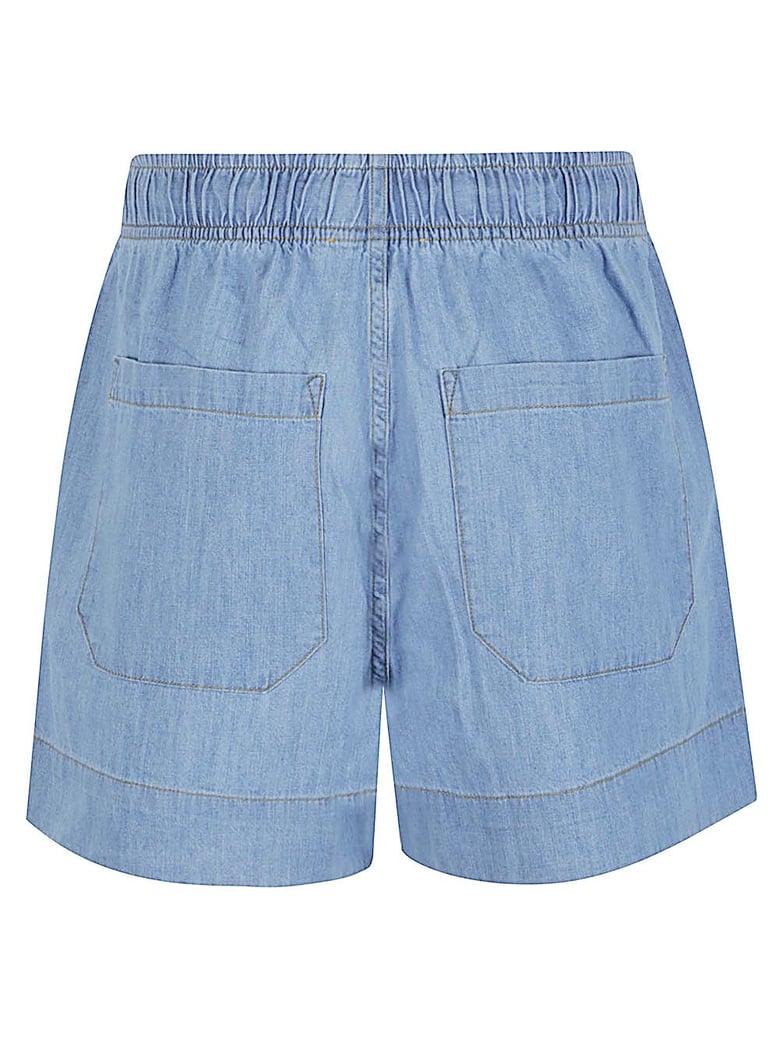 denim cotton shorts by Selfnex