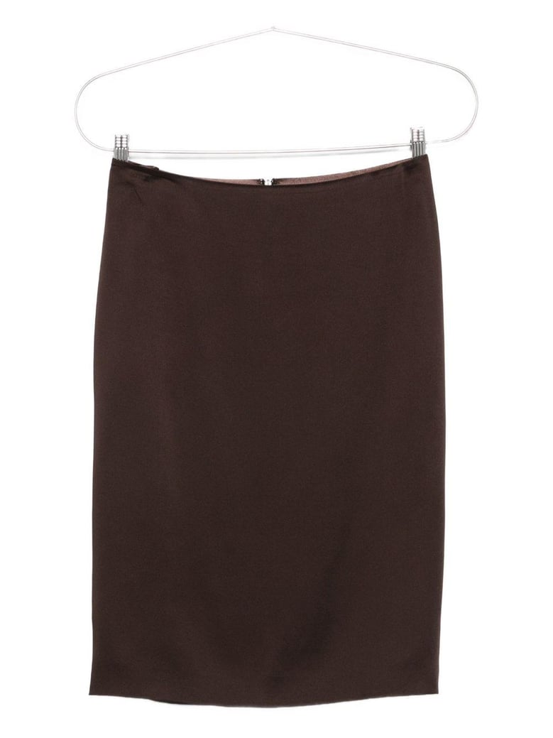 satin midi skirt by Selfnex