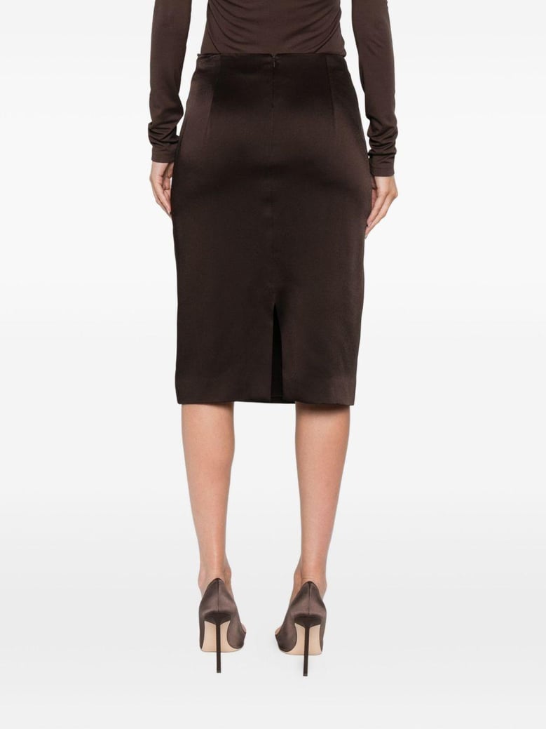 satin midi skirt by Selfnex