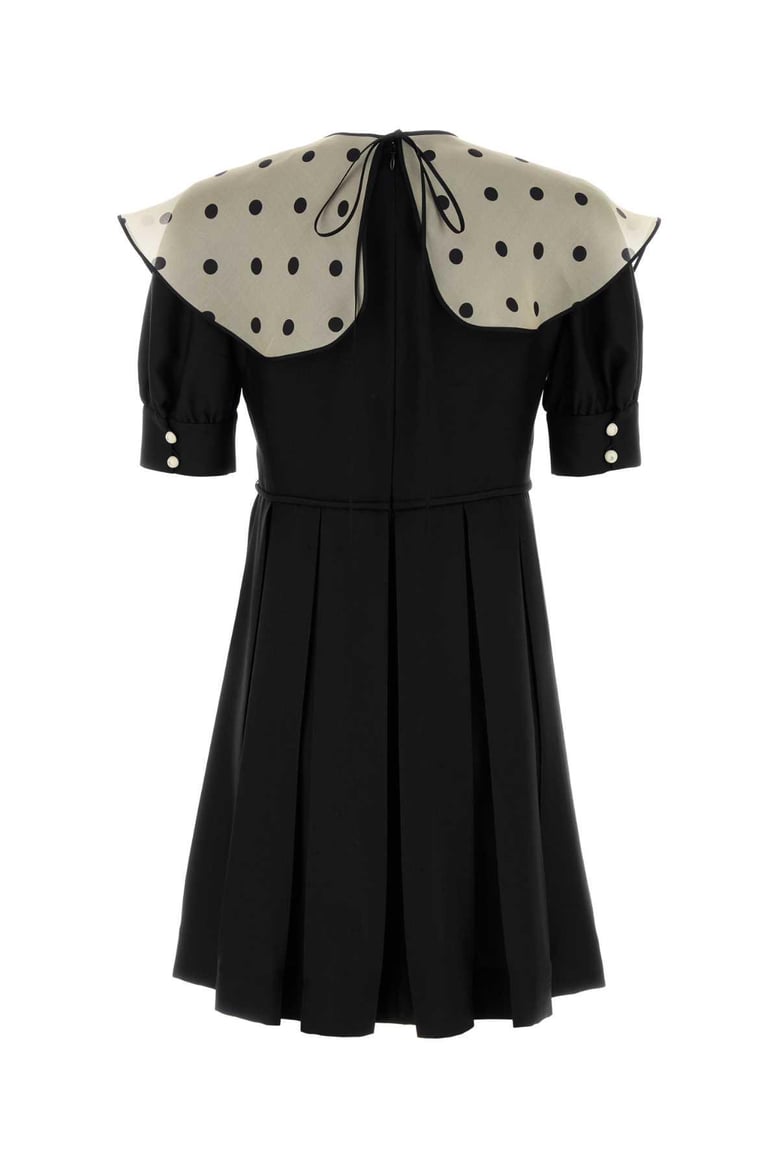 black silk mini dress by Selfnex