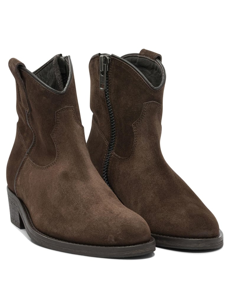 brown rubber ankle boots by Selfnex