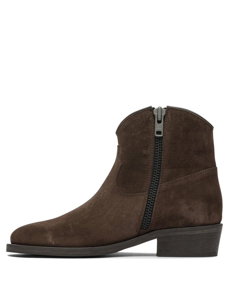 brown rubber ankle boots by Selfnex