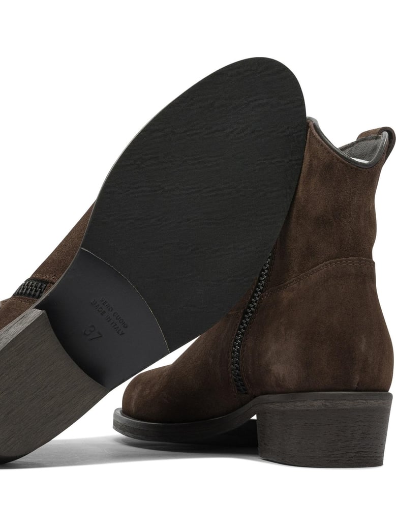 brown rubber ankle boots by Selfnex