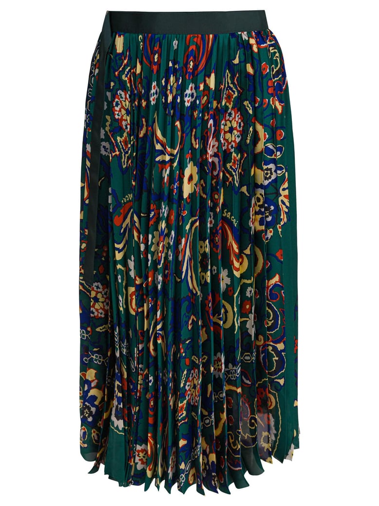 green polyester skirts by Selfnex