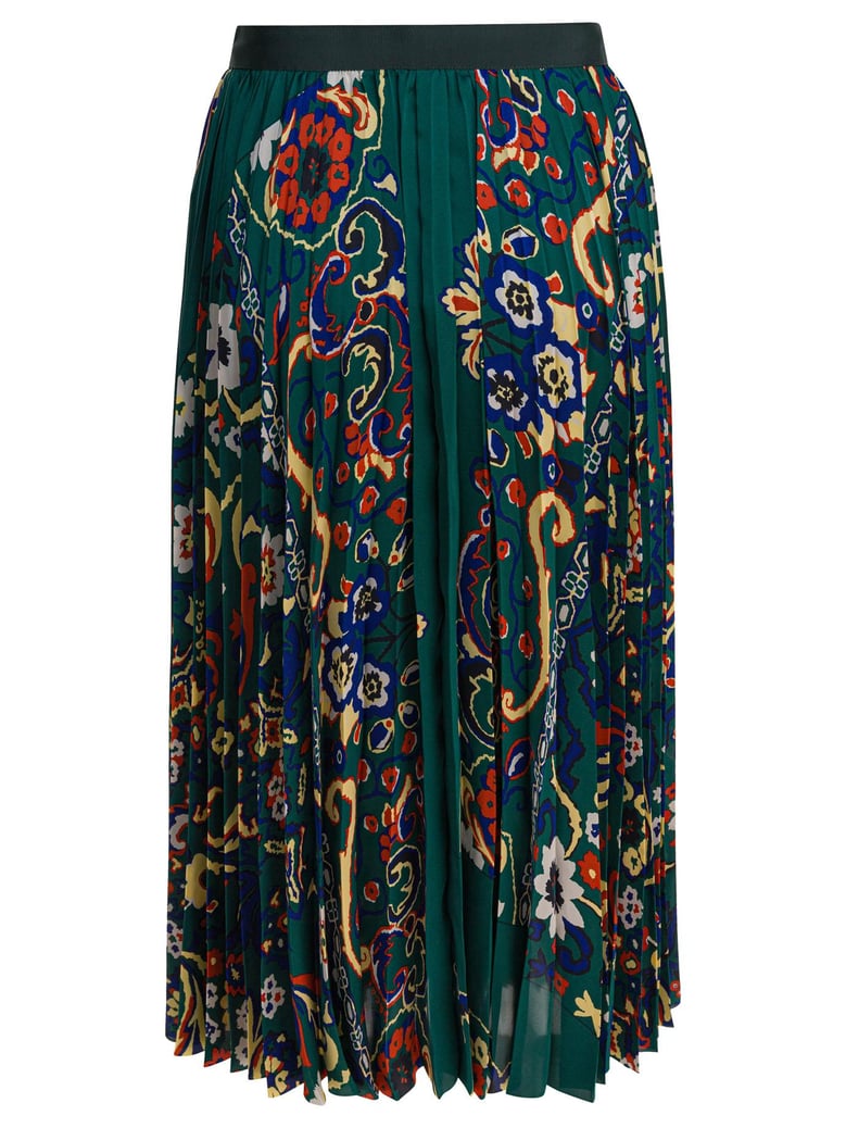 green polyester skirts by Selfnex