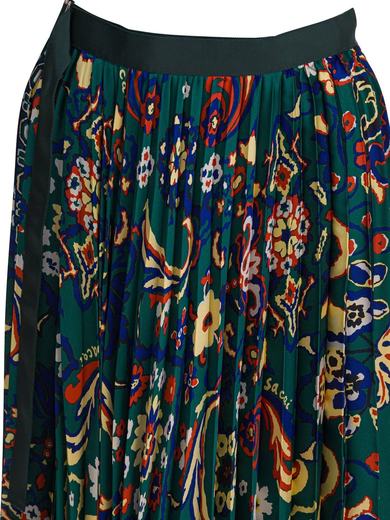 green polyester skirts by Selfnex