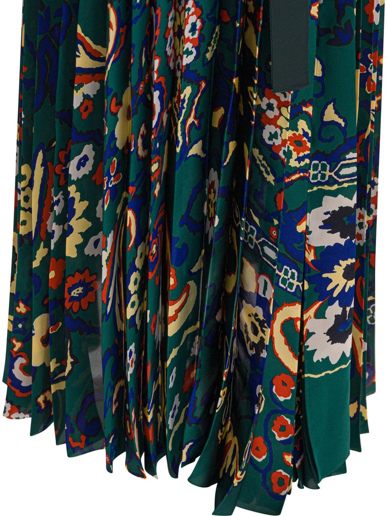 green polyester skirts by Selfnex