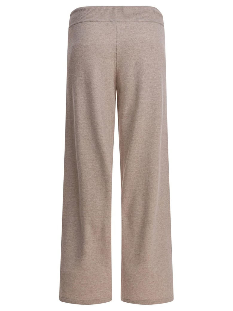 beige knitted cashmere trousers by Selfnex