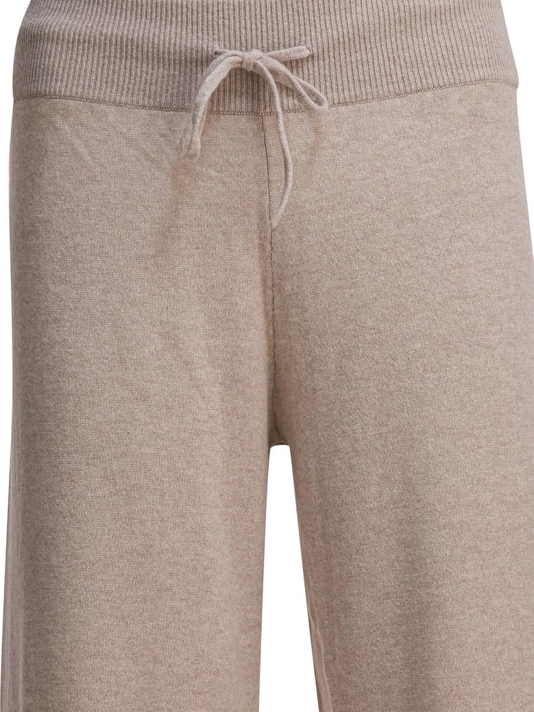 beige knitted cashmere trousers by Selfnex