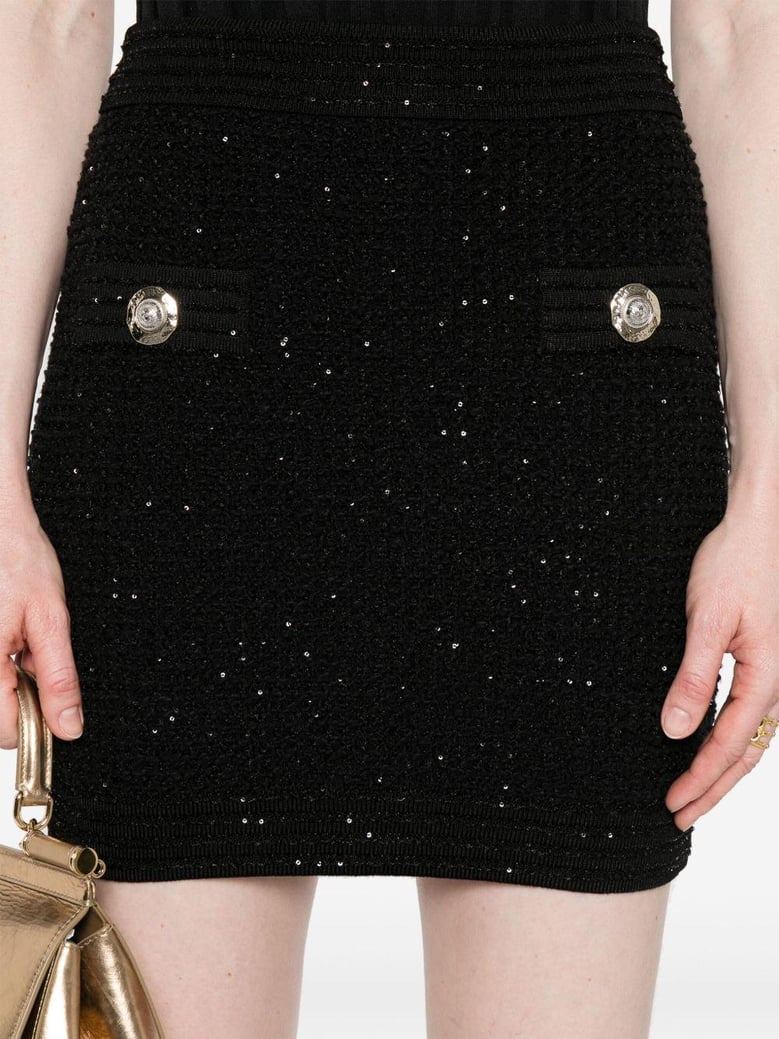 tweed mini skirt by Selfnex