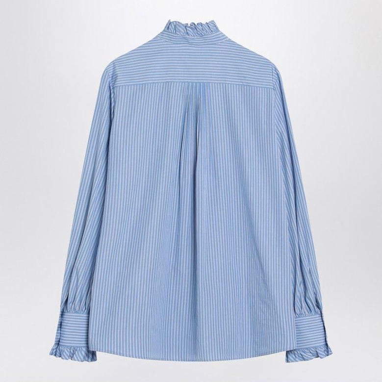light blue striped shirt in cotton by Selfnex