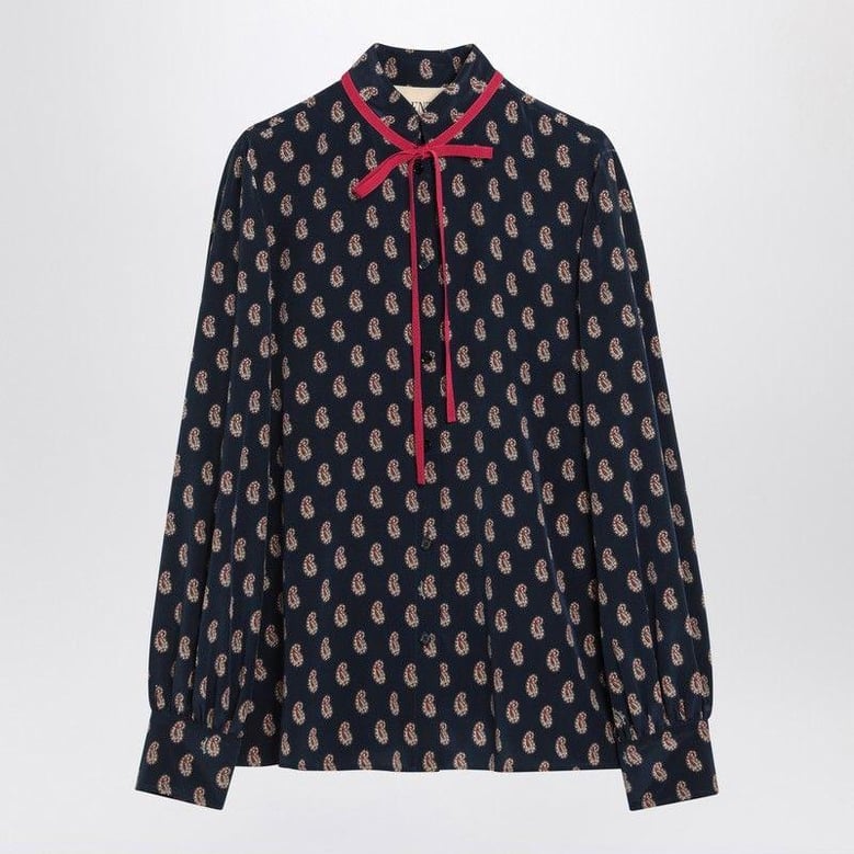 silk shirt with paisley print by Selfnex