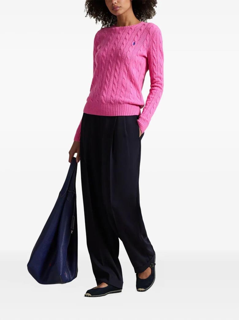 plaited wool and cashmere crew-neck by Selfnex