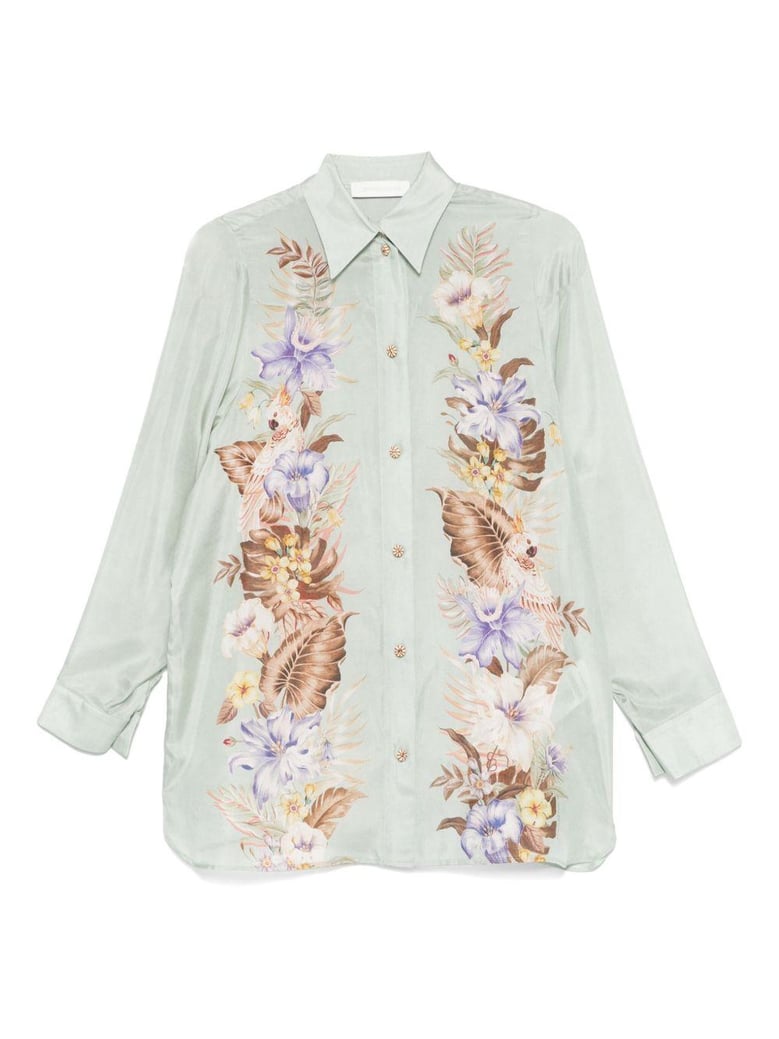 coco printed silk shirt by Selfnex