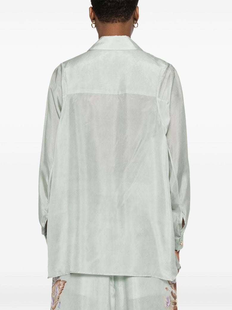 coco printed silk shirt by Selfnex