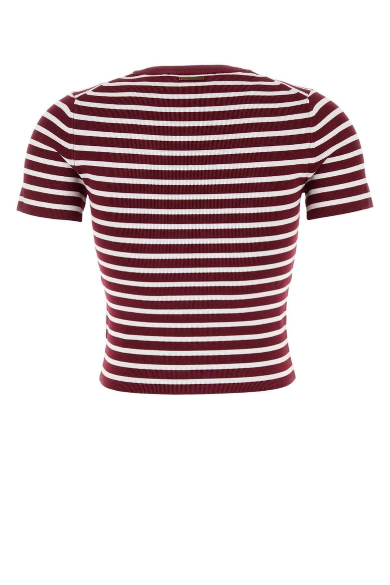 stripe ss rib crew swtr by Selfnex