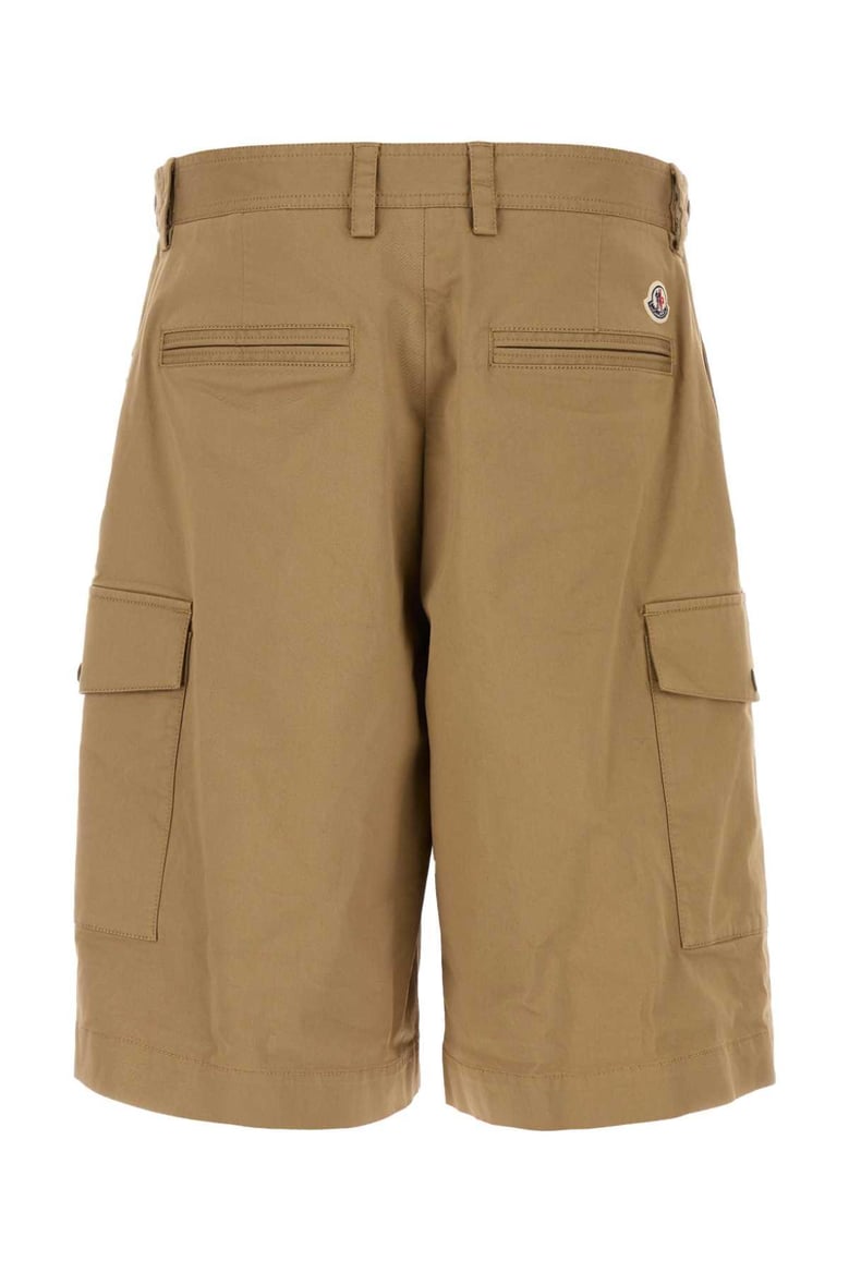 cappuccino stretch cotton bermuda shorts by Selfnex