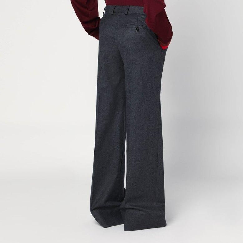 wool flared trousers by Selfnex