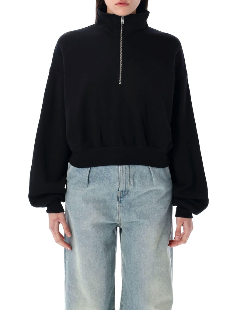 half-zip cropped sweatshirt by Selfnex