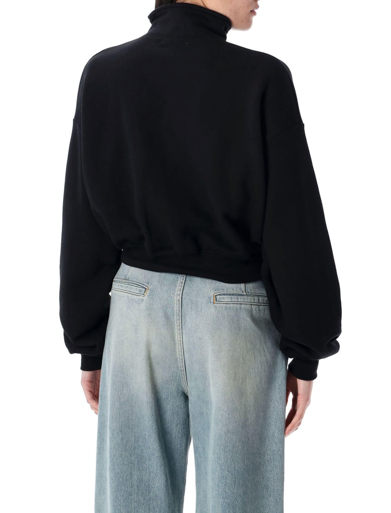 half-zip cropped sweatshirt by Selfnex