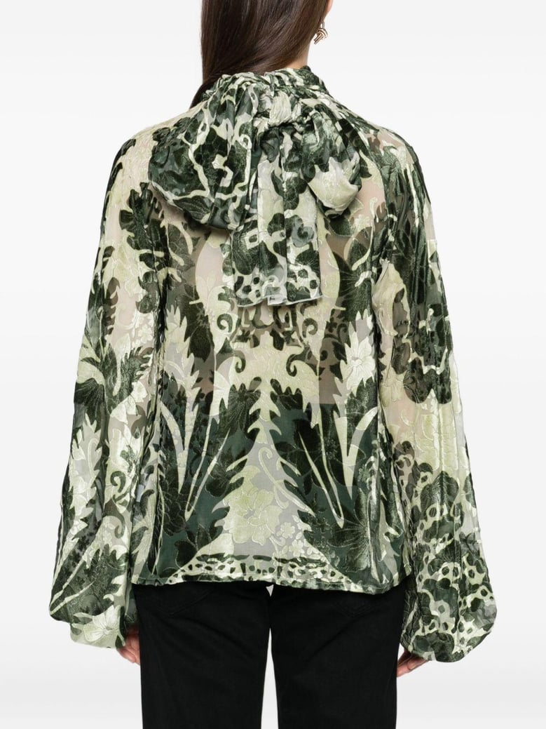 printed silk blouse by Selfnex