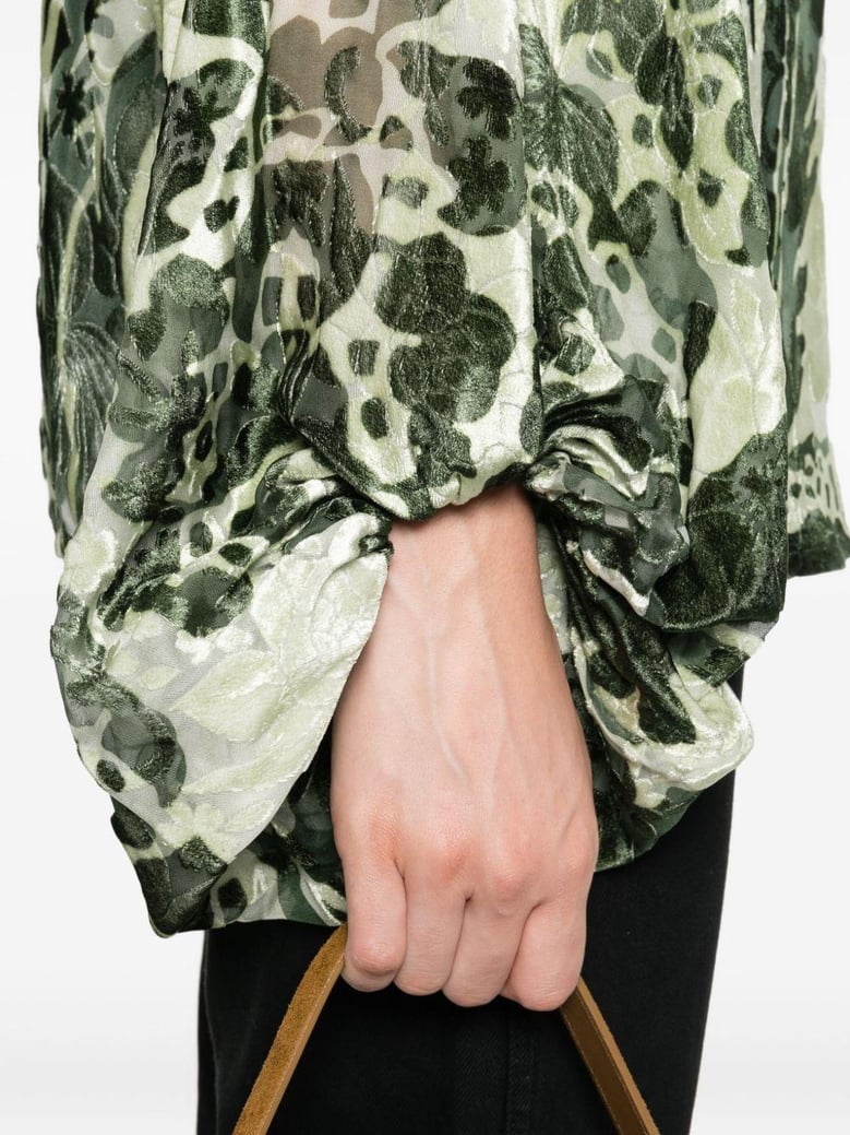 printed silk blouse by Selfnex