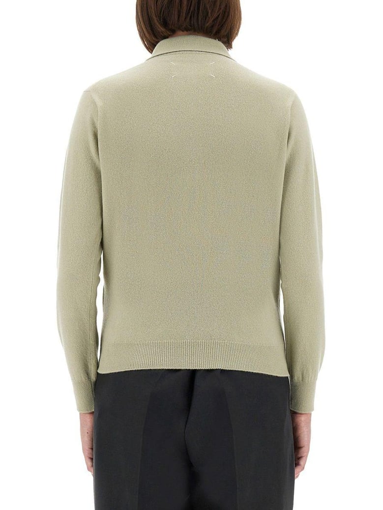 green virgin wool polo shirts by Selfnex