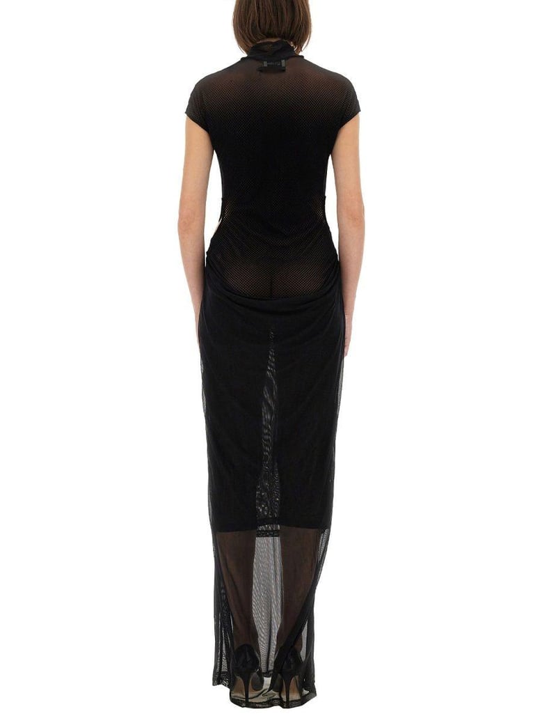 black polyamide dress by Selfnex