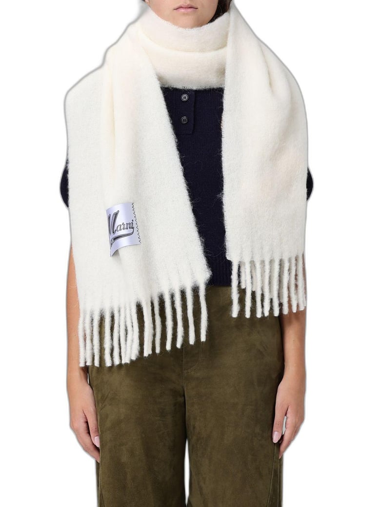 white alpaca scarf by Selfnex