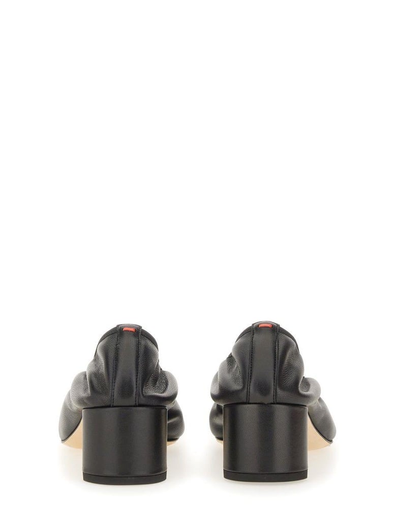 black nappa leather high heels by Selfnex