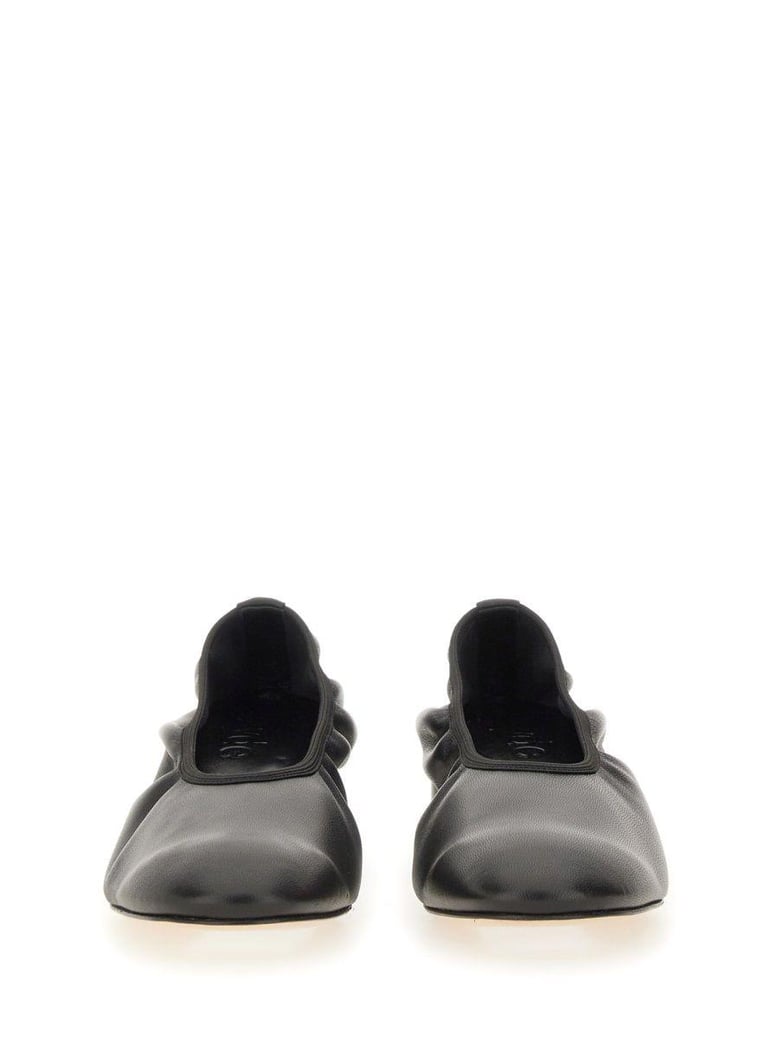 black nappa leather high heels by Selfnex