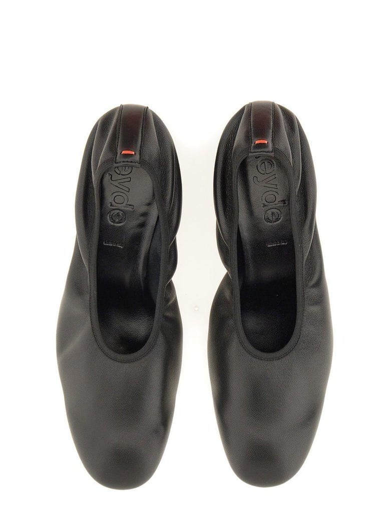 black nappa leather high heels by Selfnex