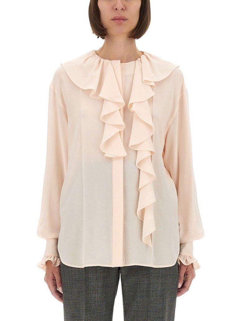 shirt with ruffles by Selfnex