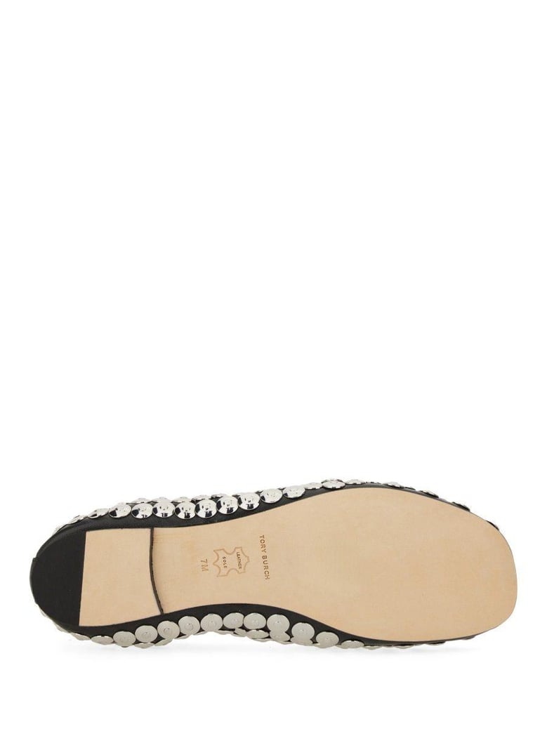 black bovine leather flats by Selfnex