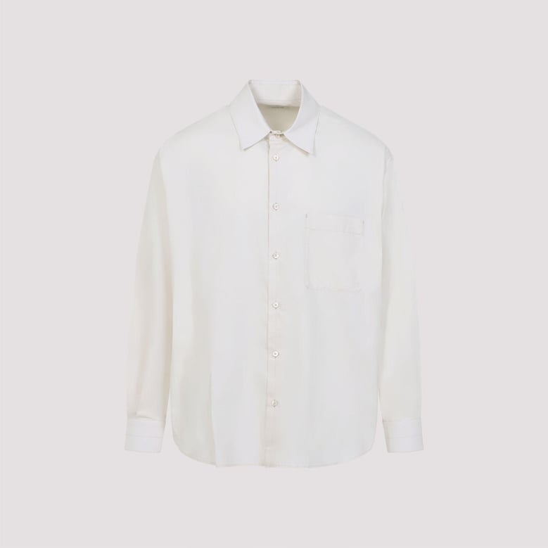 beige cotton silk shirts by Selfnex