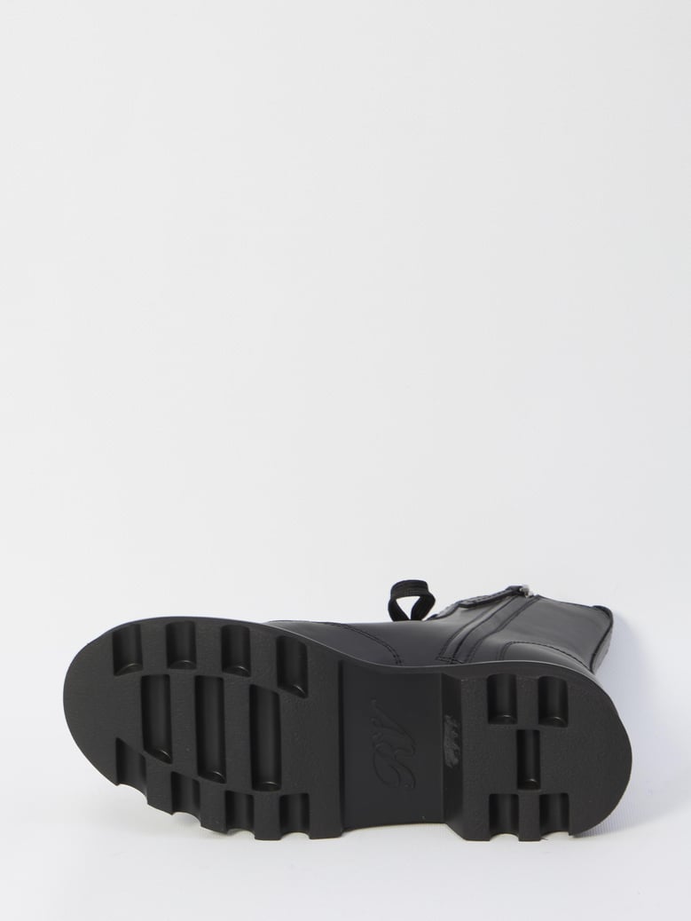 viv rangers truck black leather ankle boots by Selfnex
