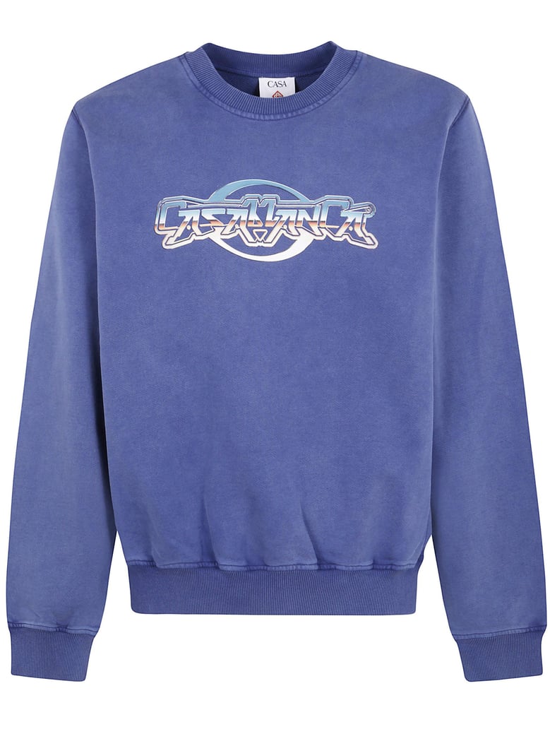 chrome text printed sweatshirt by Selfnex