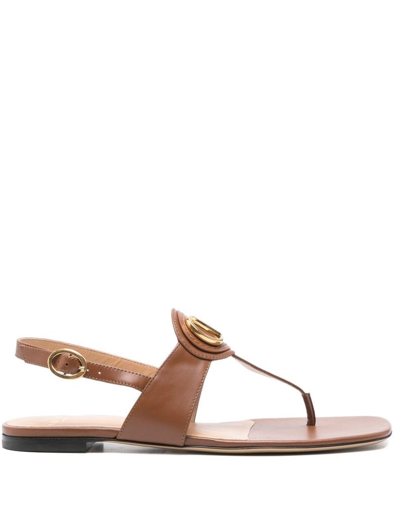 vlogo signature leather thong sandals by Selfnex
