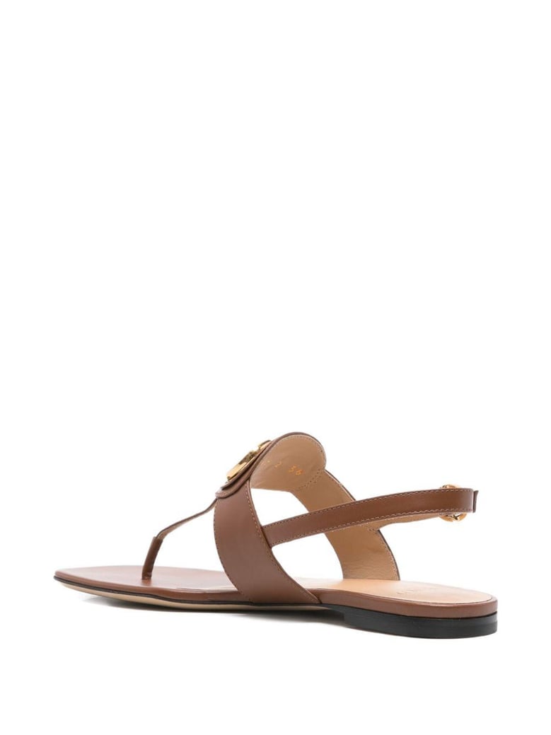 vlogo signature leather thong sandals by Selfnex