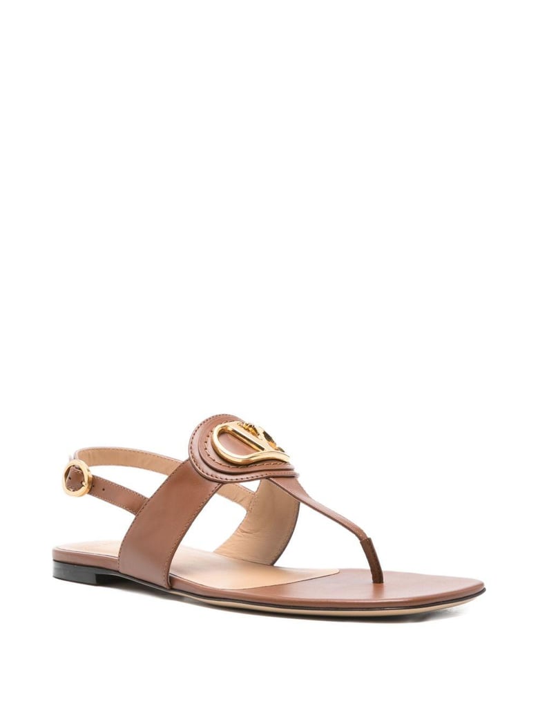 vlogo signature leather thong sandals by Selfnex