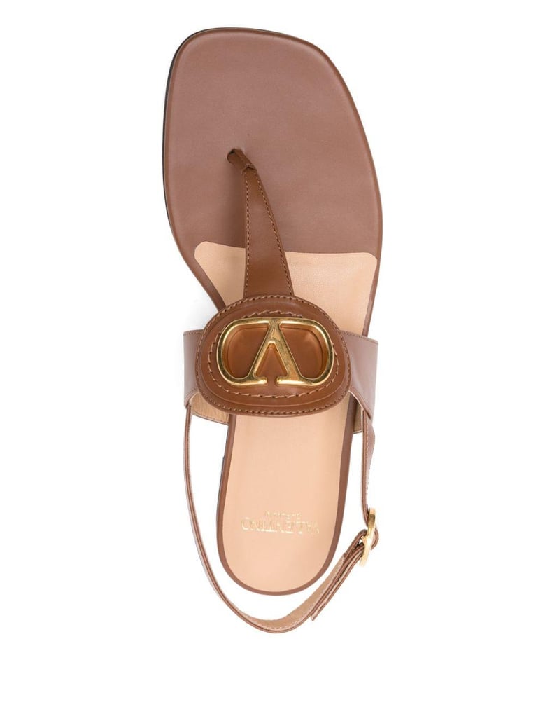 vlogo signature leather thong sandals by Selfnex