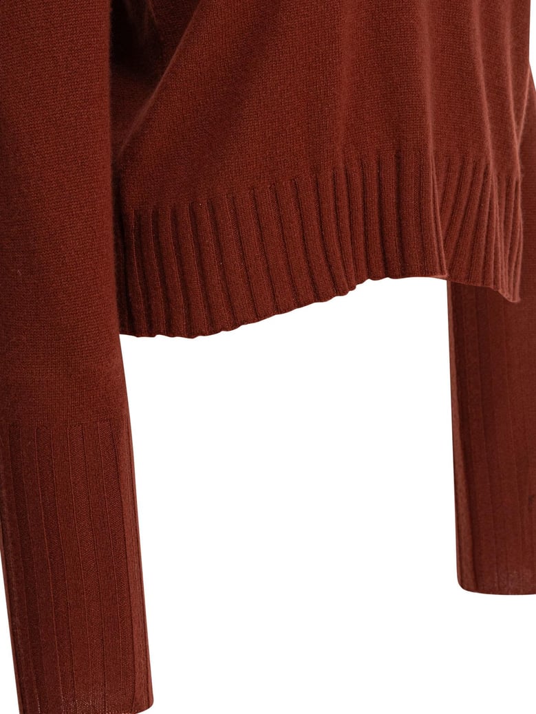 brown cashmere knitwear by Selfnex